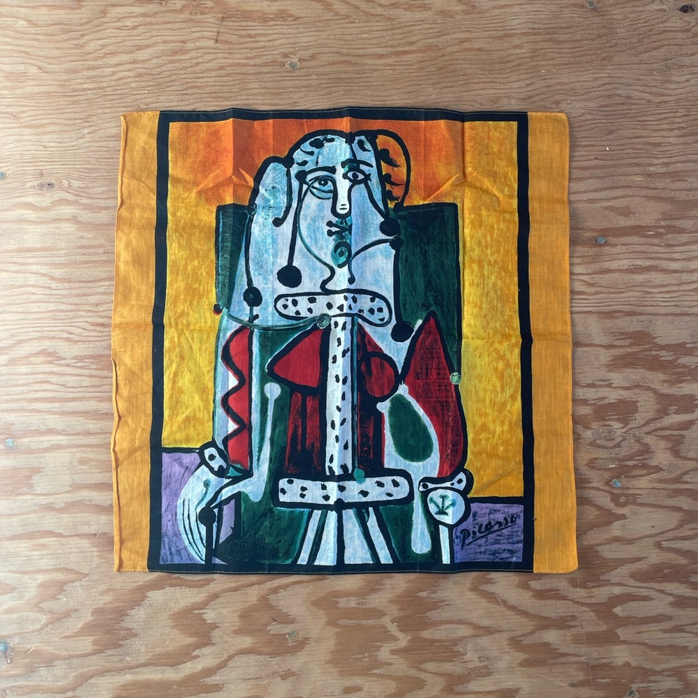 Picasso art scarf cotton square abstract art wall hanging